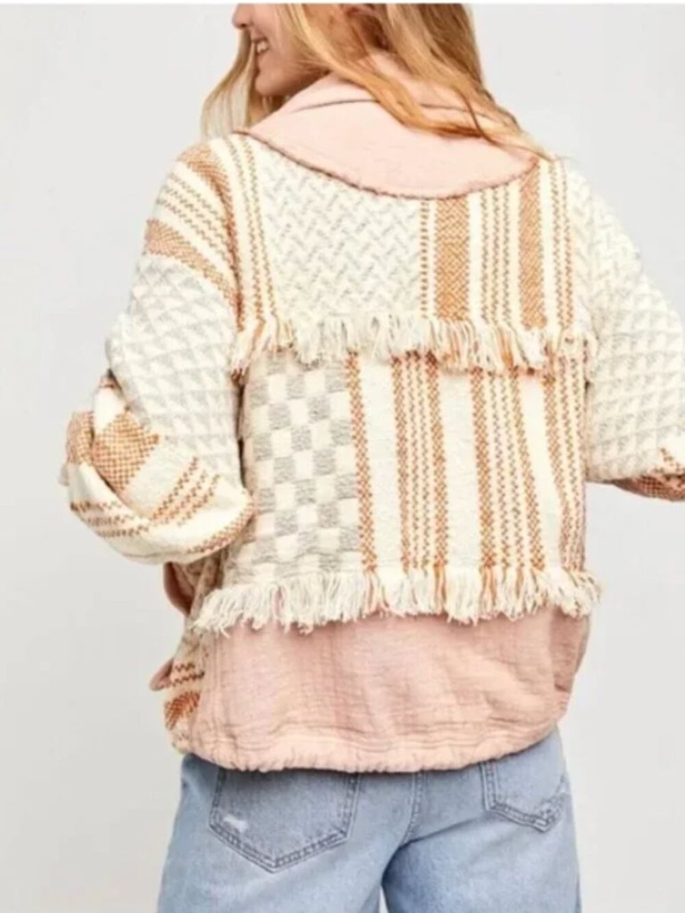 FREE PEOPLE EVERYTHING NICE SUGAR ROSE JACKET - Picture 5 of 13